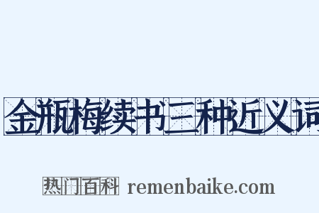 金瓶梅续书三种近义词是什么意思的图片